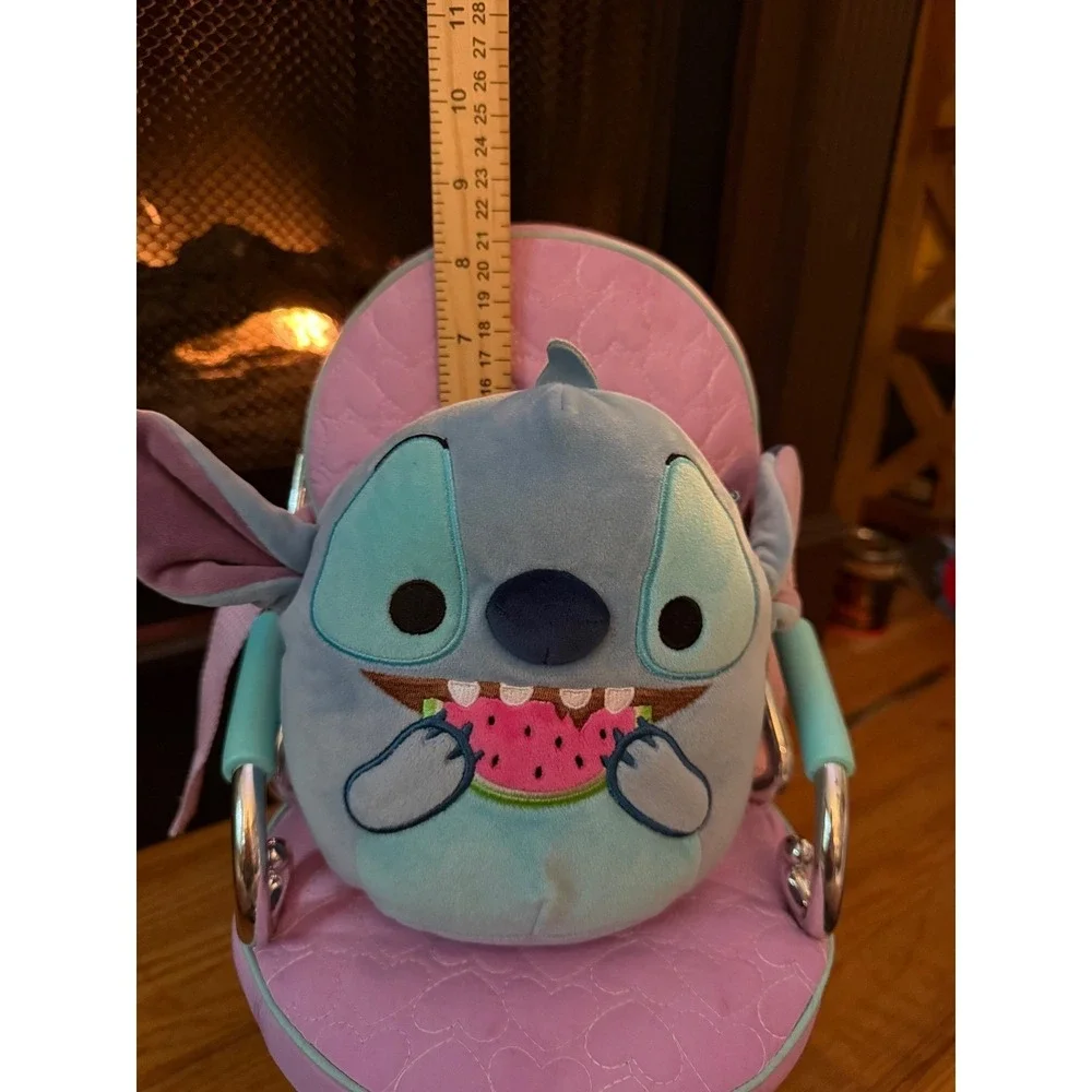 Disney Squishmallows Stitch Watermelon Plush Backpack 8 Inch Blue NWT